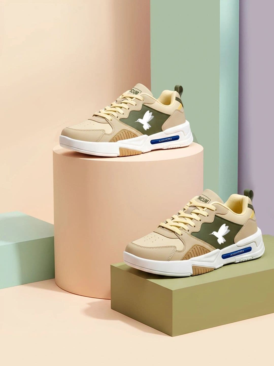 Aircum Men Colourblocked Sneakers - view 1