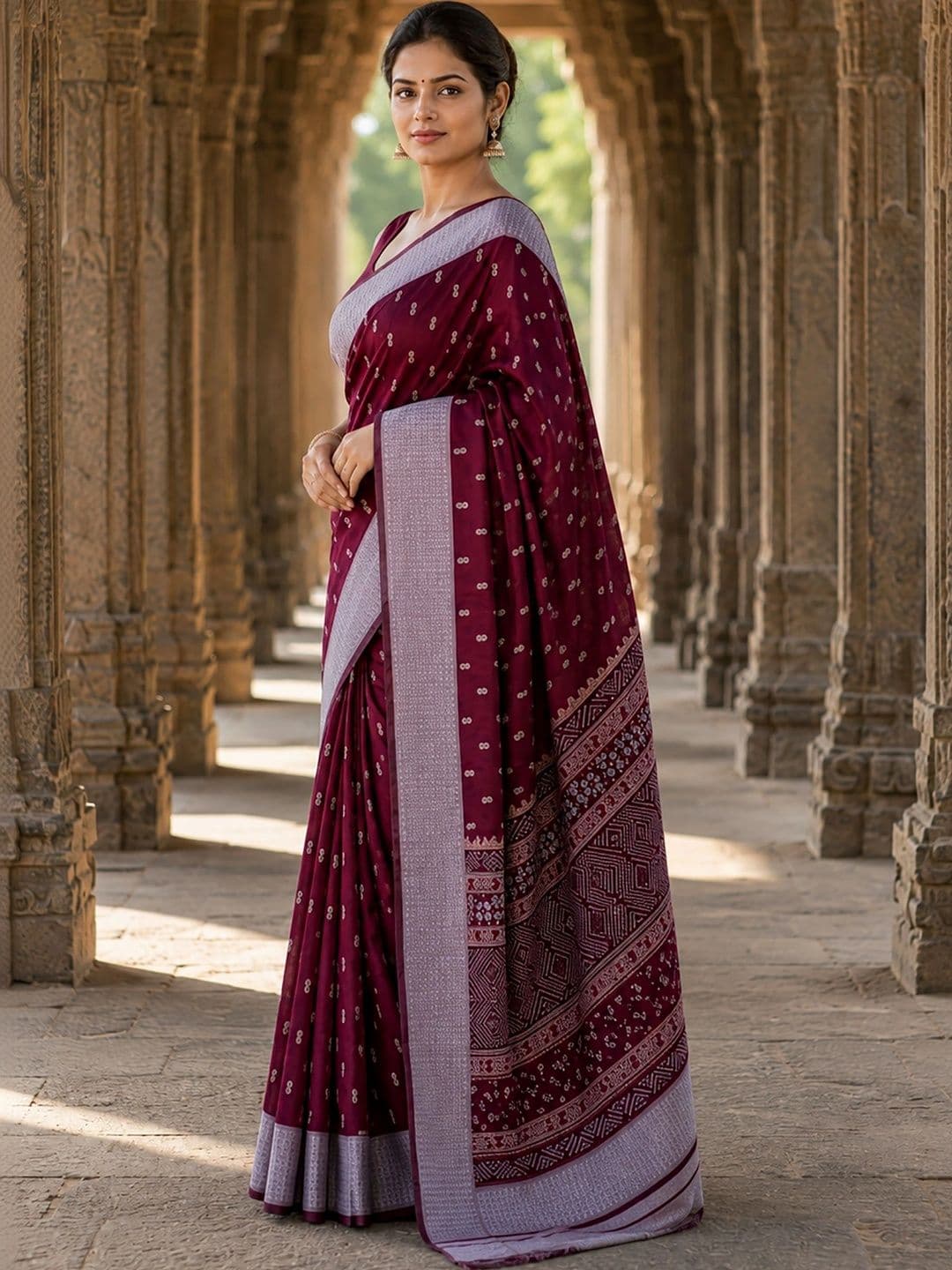KALINI Woven Design Zari Silk Blend Designer Banarasi Saree thumbnail 3
