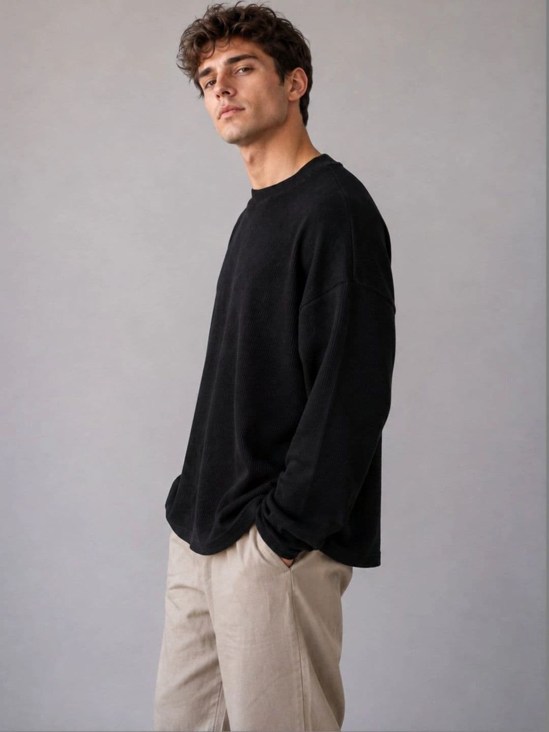 BRAHMOR Men Drop-Shoulder Sleeves Boxy T-shirt thumbnail 6