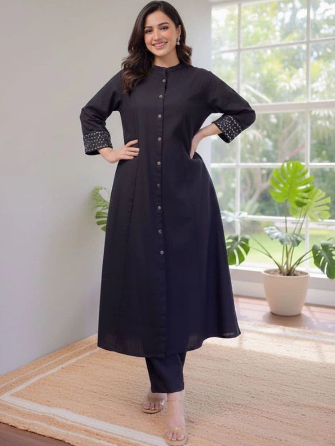 KALINI Women Regular Kurta with Trousers - view 1
