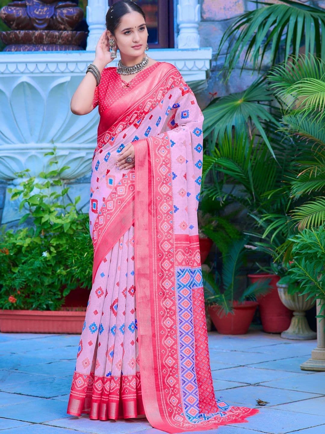 MANVAA Floral Saree - view 1