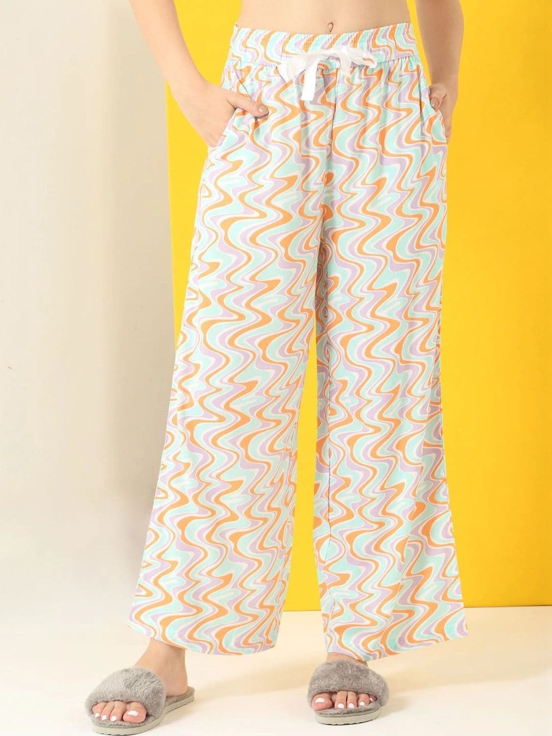 Sweet Dreams Women Printed Knitted Palazzos - view 1