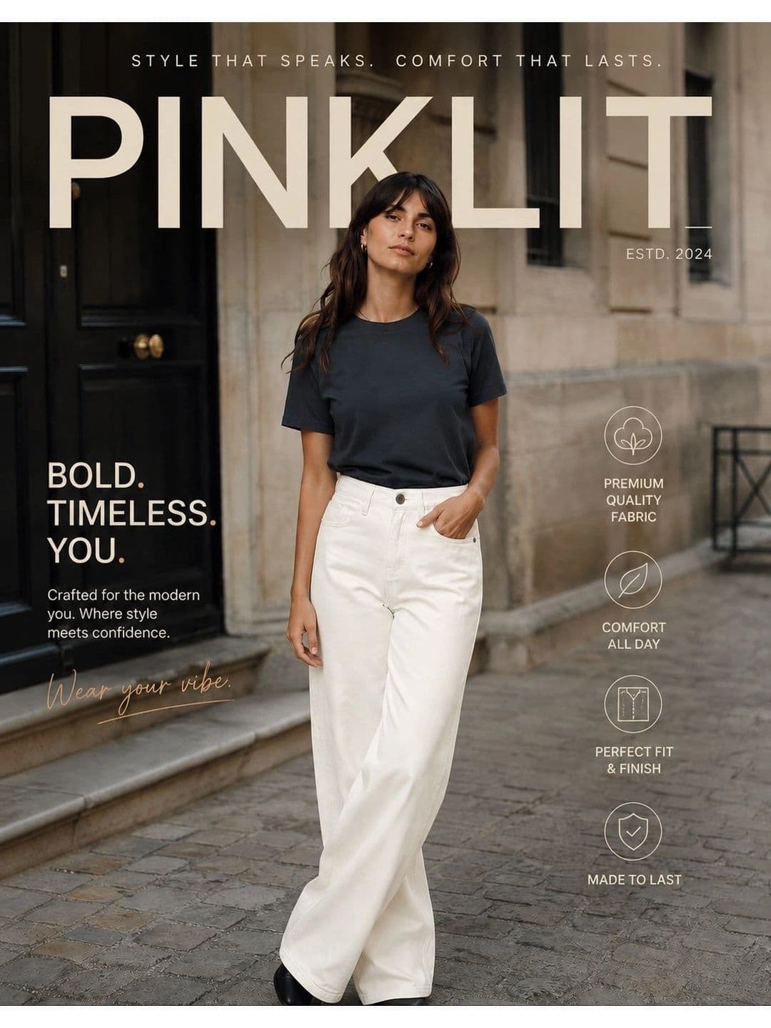 PINKLIT Women Wide Leg High-Rise Jeans thumbnail 2