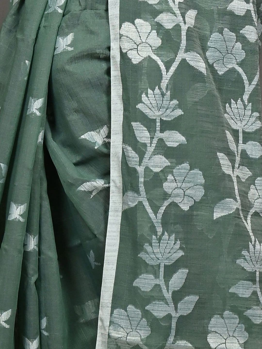 GitAsit Women Ethnic Motifs Sequinned Handloom Taant Saree thumbnail 7