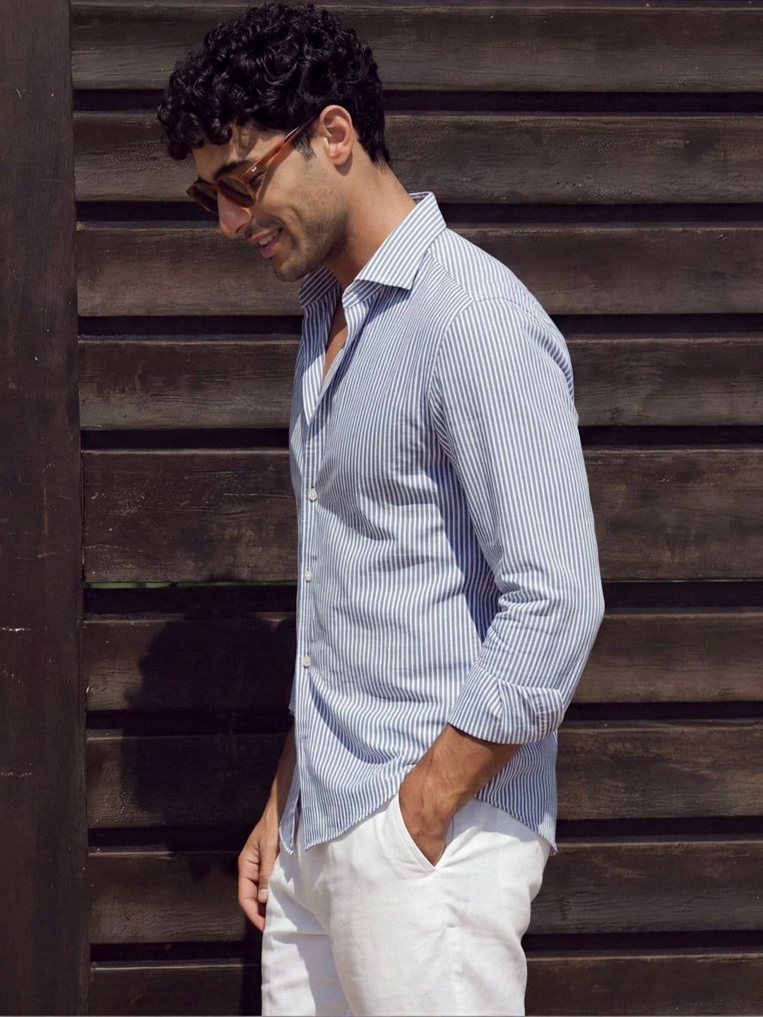 Urban Scissors Men Slim Fit Striped Casual Shirt thumbnail 4