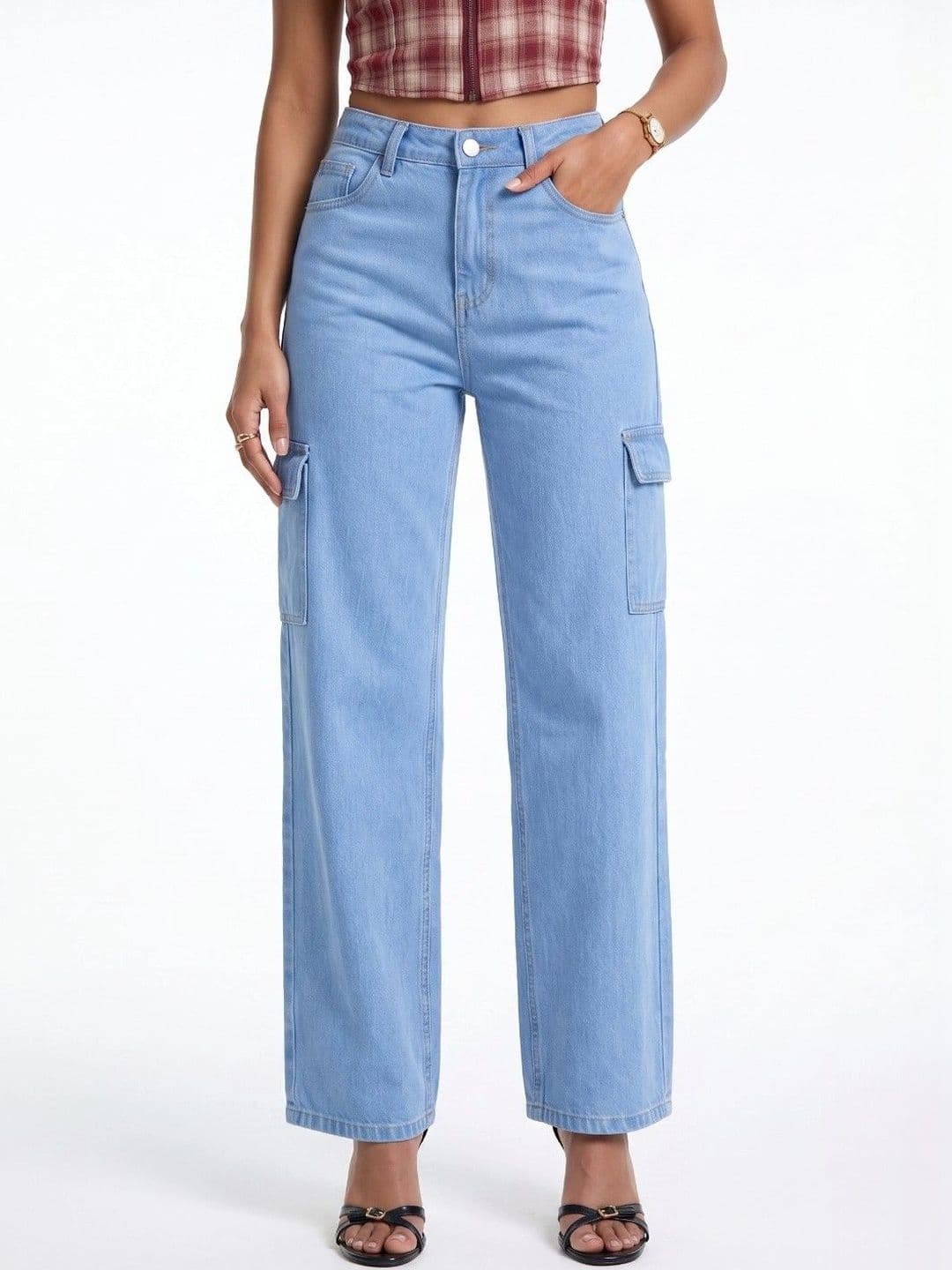 jeancherry Women Classic Relaxed Fit Mid-Rise Stretchable Jeans - view 1