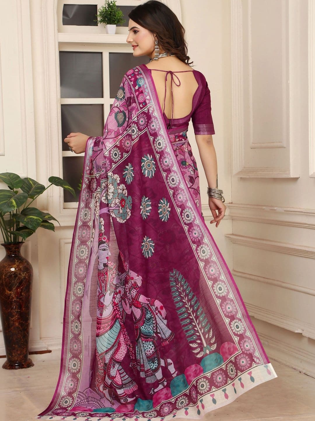 HERE&NOW Kalamkari Saree thumbnail 4