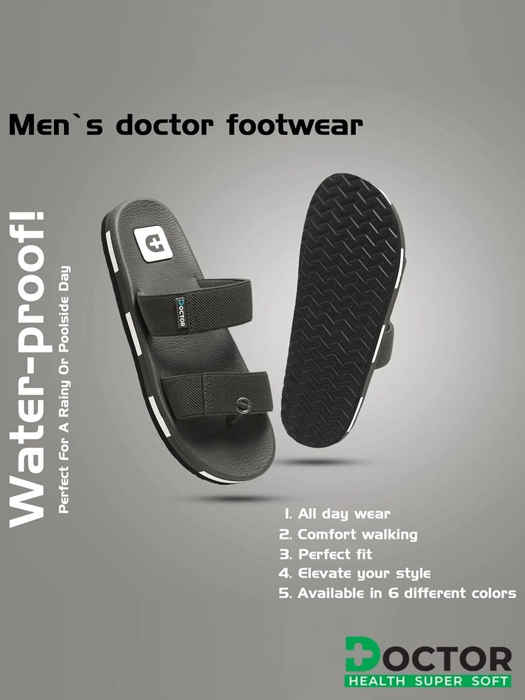 DOCTOR HEALTH SUPER SOFT  Men Slip-On Comfort Sandals thumbnail 6