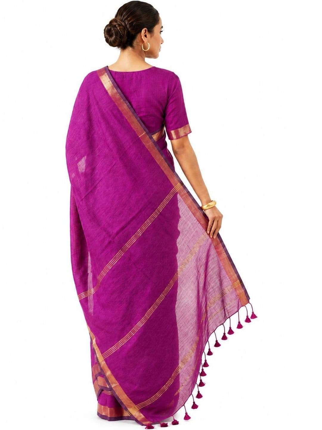 Maa shipra creation Zari Silk Cotton Saree thumbnail 4