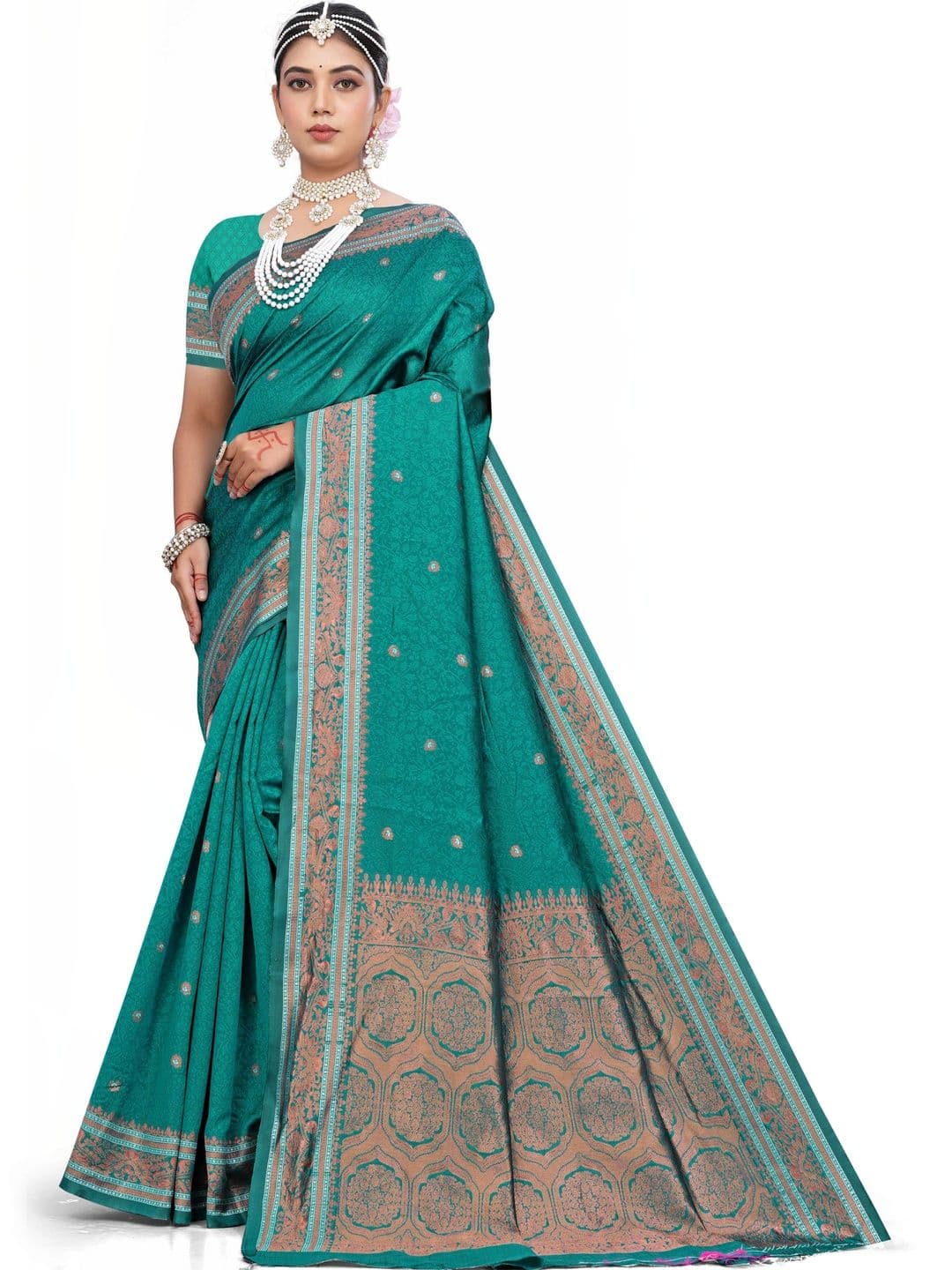 VYOM CREATION Woven Design Art Silk Banarasi Saree - view 1
