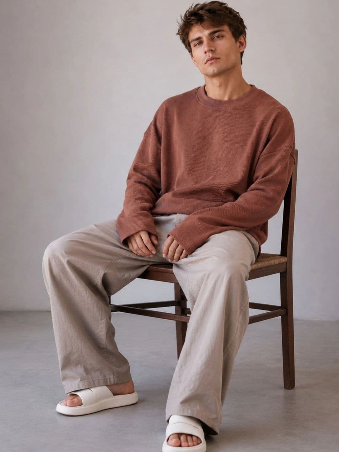 BRAHMOR Men Drop-Shoulder Sleeves Boxy T-shirt thumbnail 3