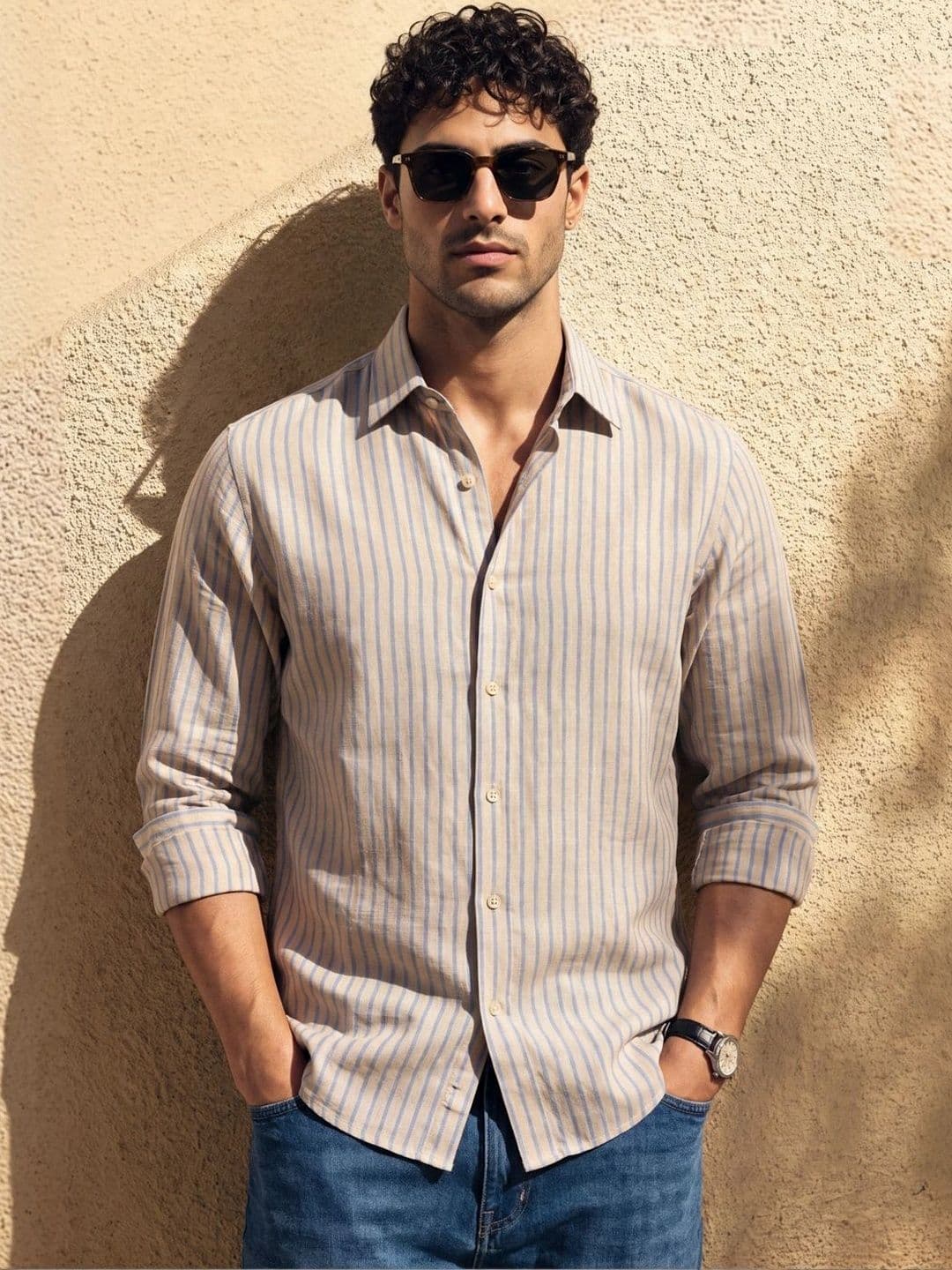 Urban Scissors Men Slim Fit Striped Casual Shirt - view 1