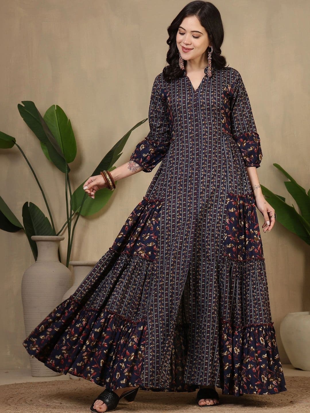 Sangria Women Ethnic Motifs Printed Anarkali Kurta - view 1