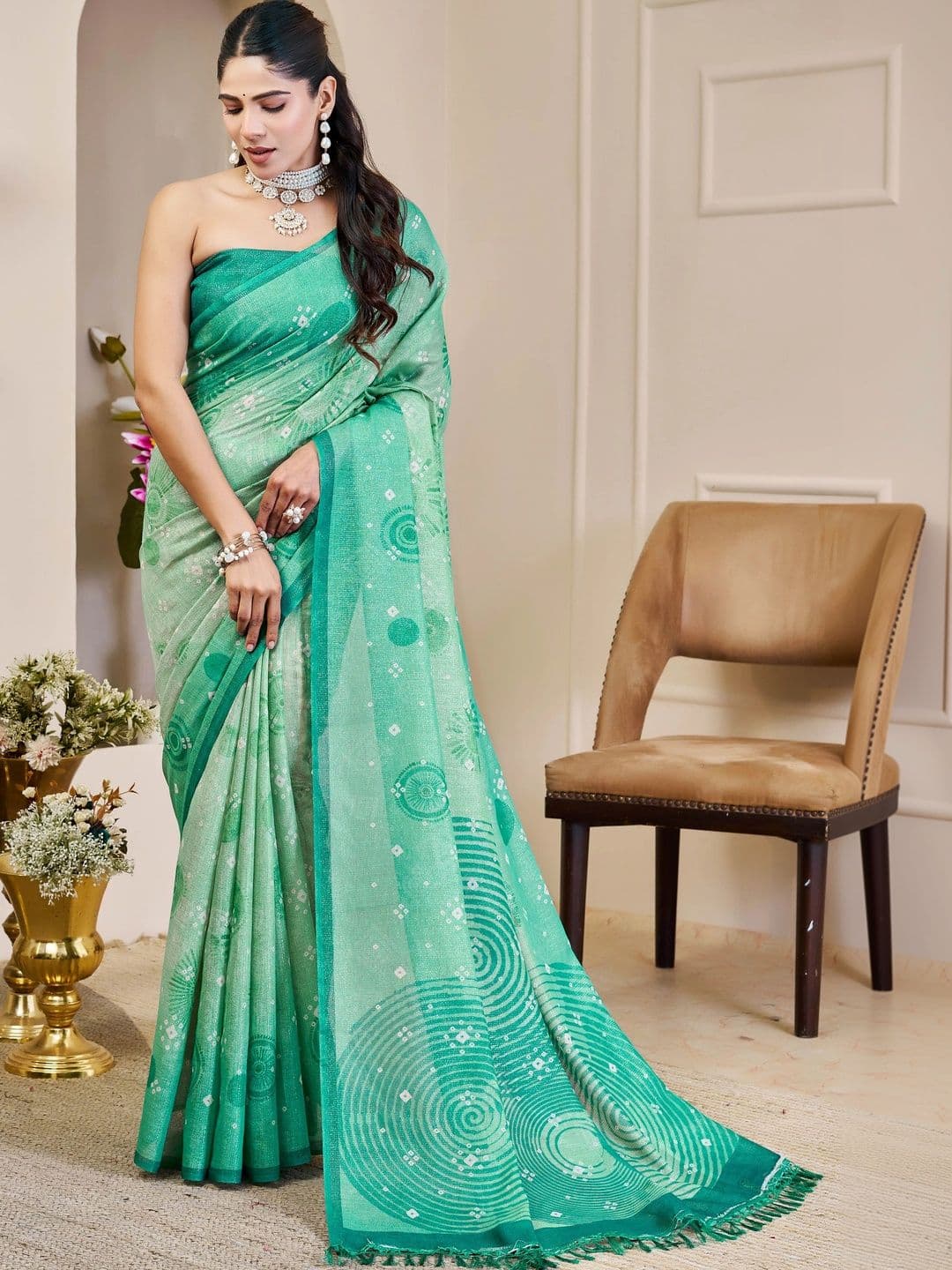 MANVAA Silk Cotton Handloom Saree - view 1