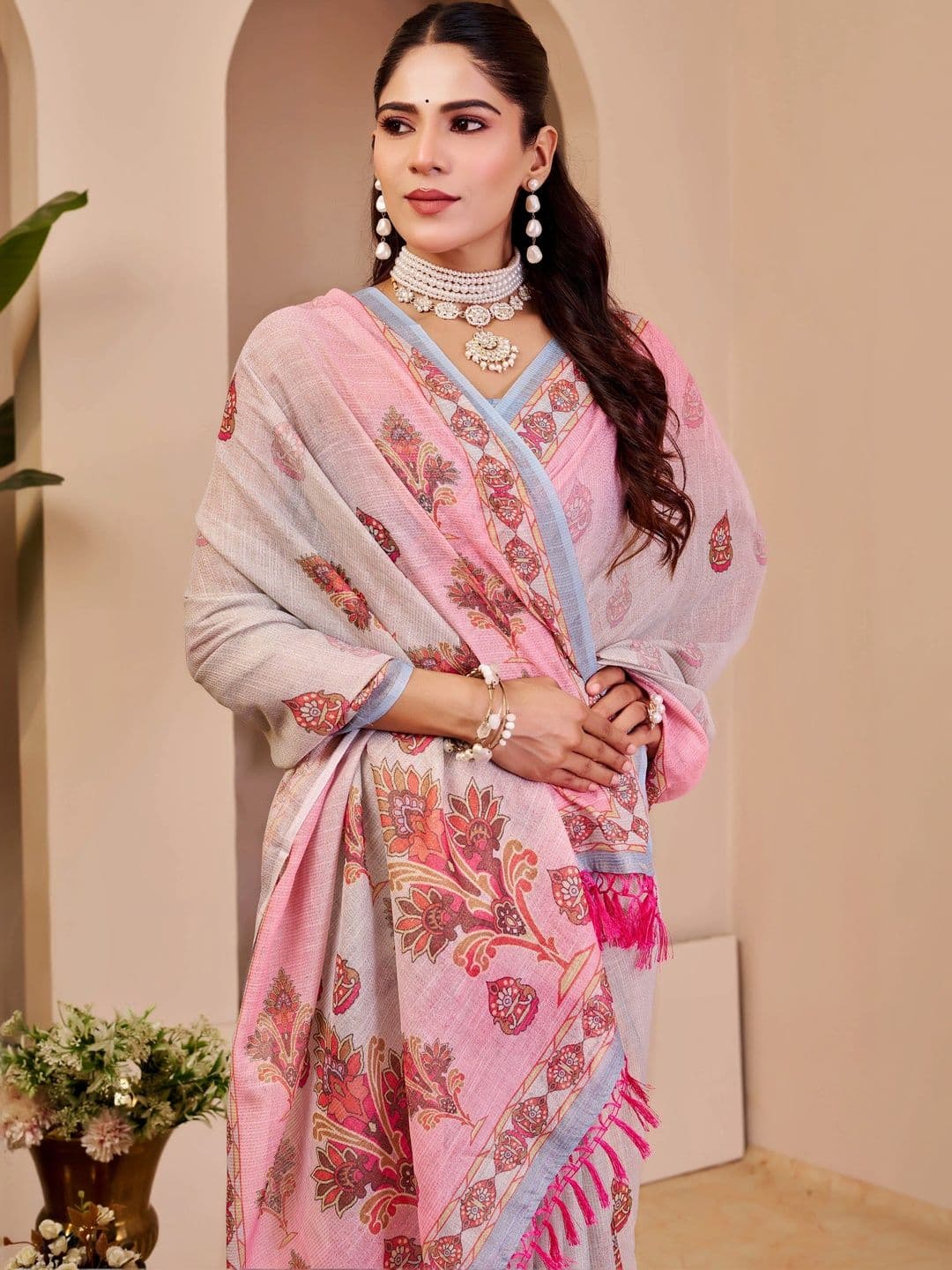 HERE&NOW Paisley Silk Cotton Handloom Saree thumbnail 3
