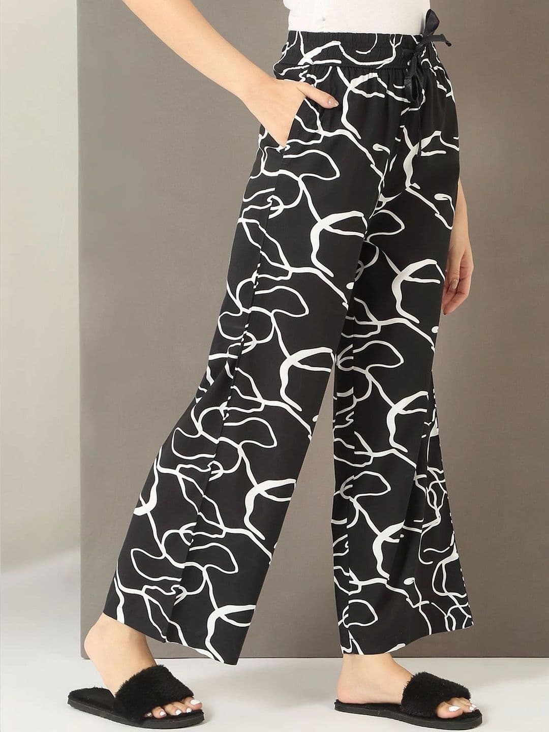 Sweet Dreams Women Printed Knitted Palazzos thumbnail 2