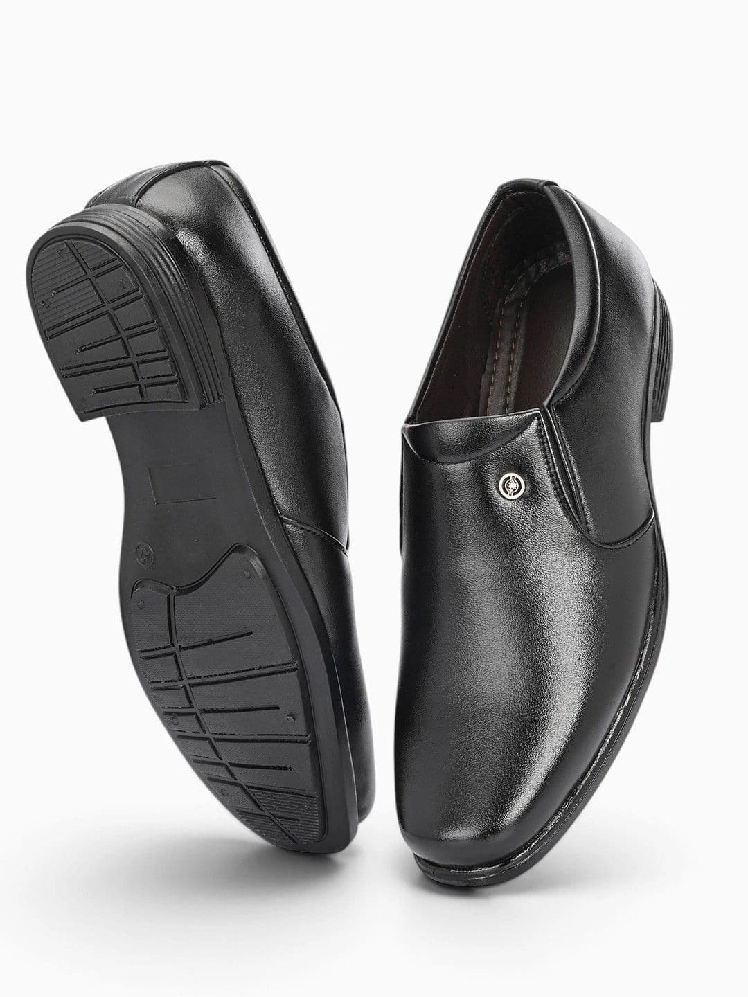 HERE&NOW Leather Square Toe Formal Slip-Ons thumbnail 4