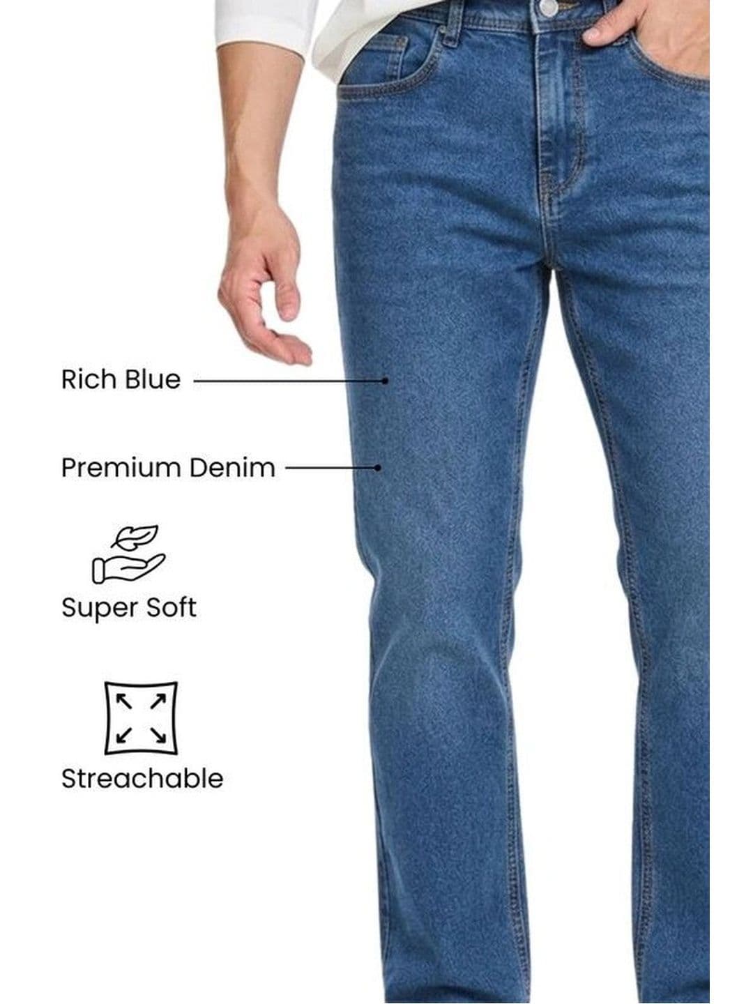 ETON VALLEY Men Regular Fit Mid-Rise Jeans thumbnail 2