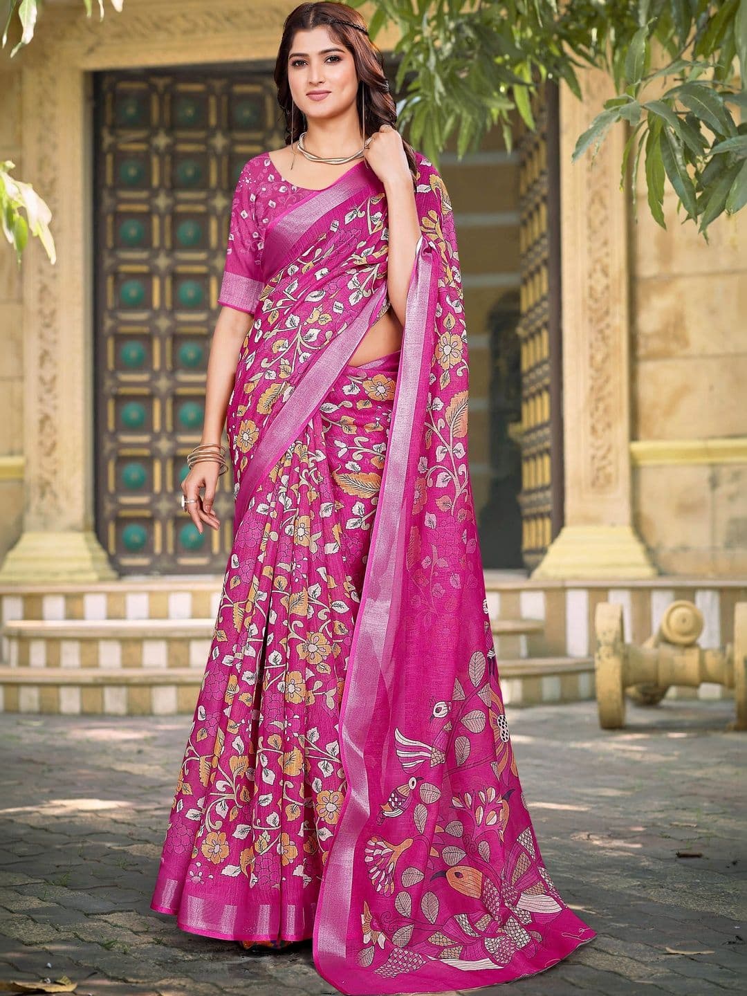MANVAA Floral Saree - view 1