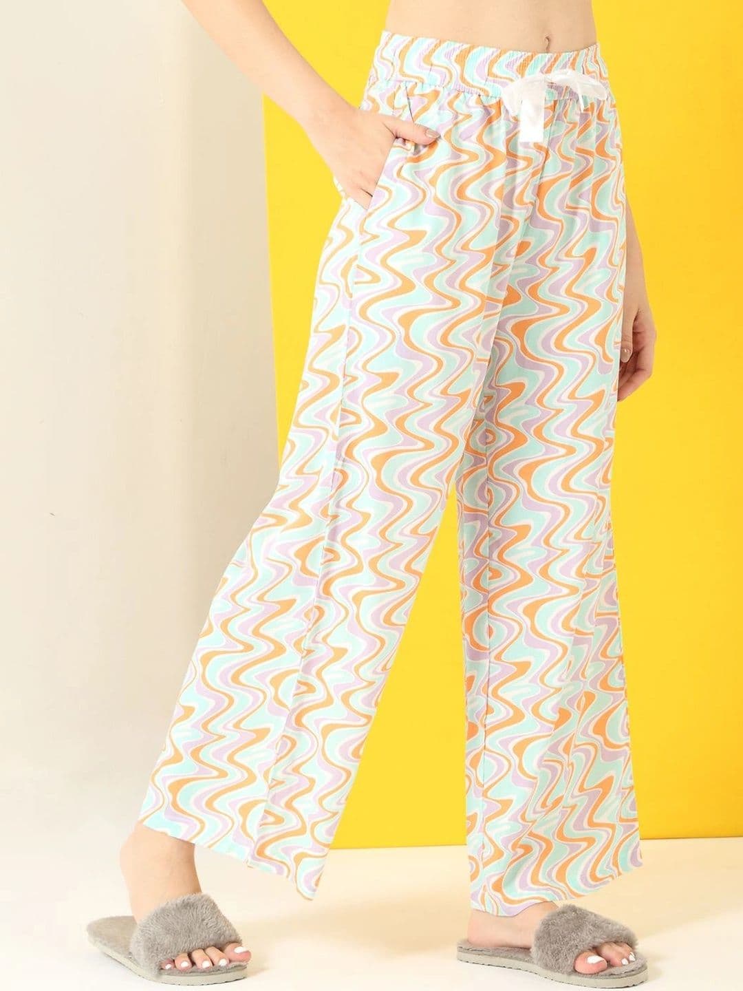 Sweet Dreams Women Printed Knitted Palazzos thumbnail 4