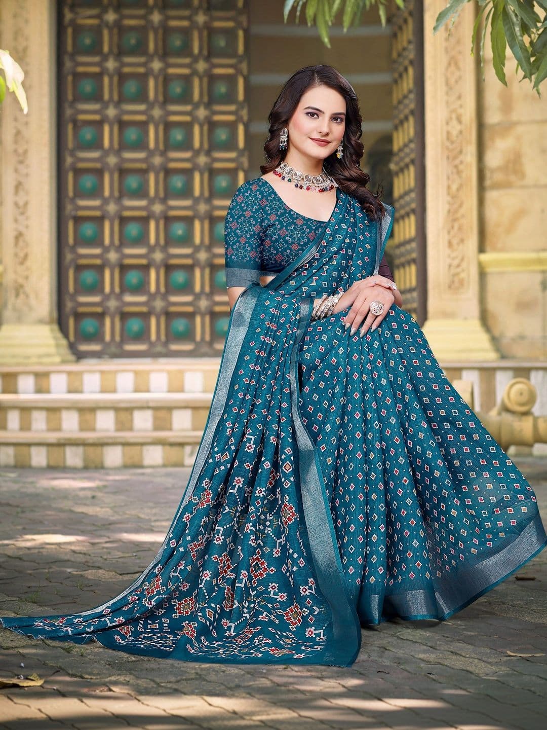 HERE&NOW Polka Dot Saree thumbnail 4