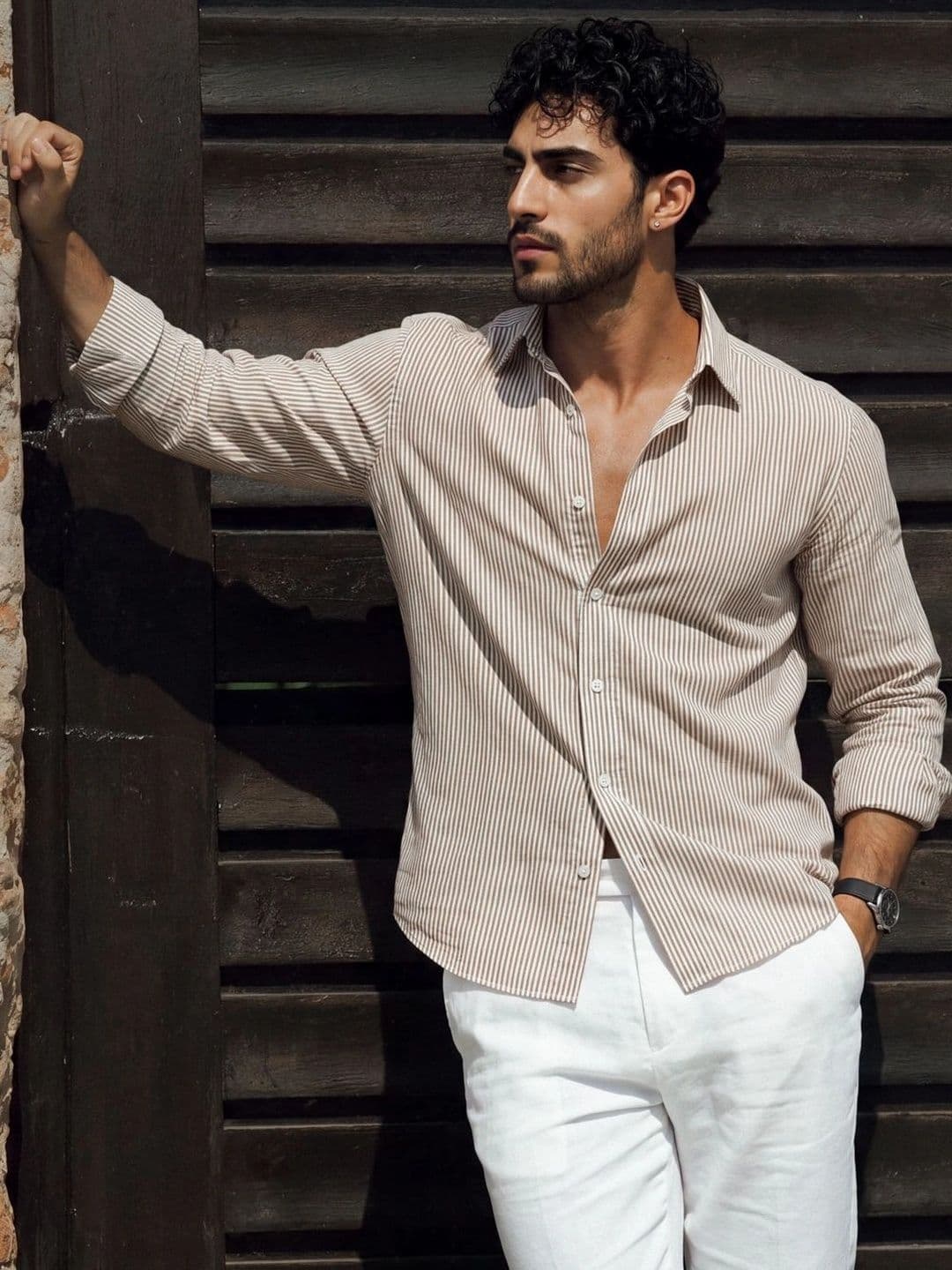 Urban Scissors Men Slim Fit Striped Casual Shirt - view 1