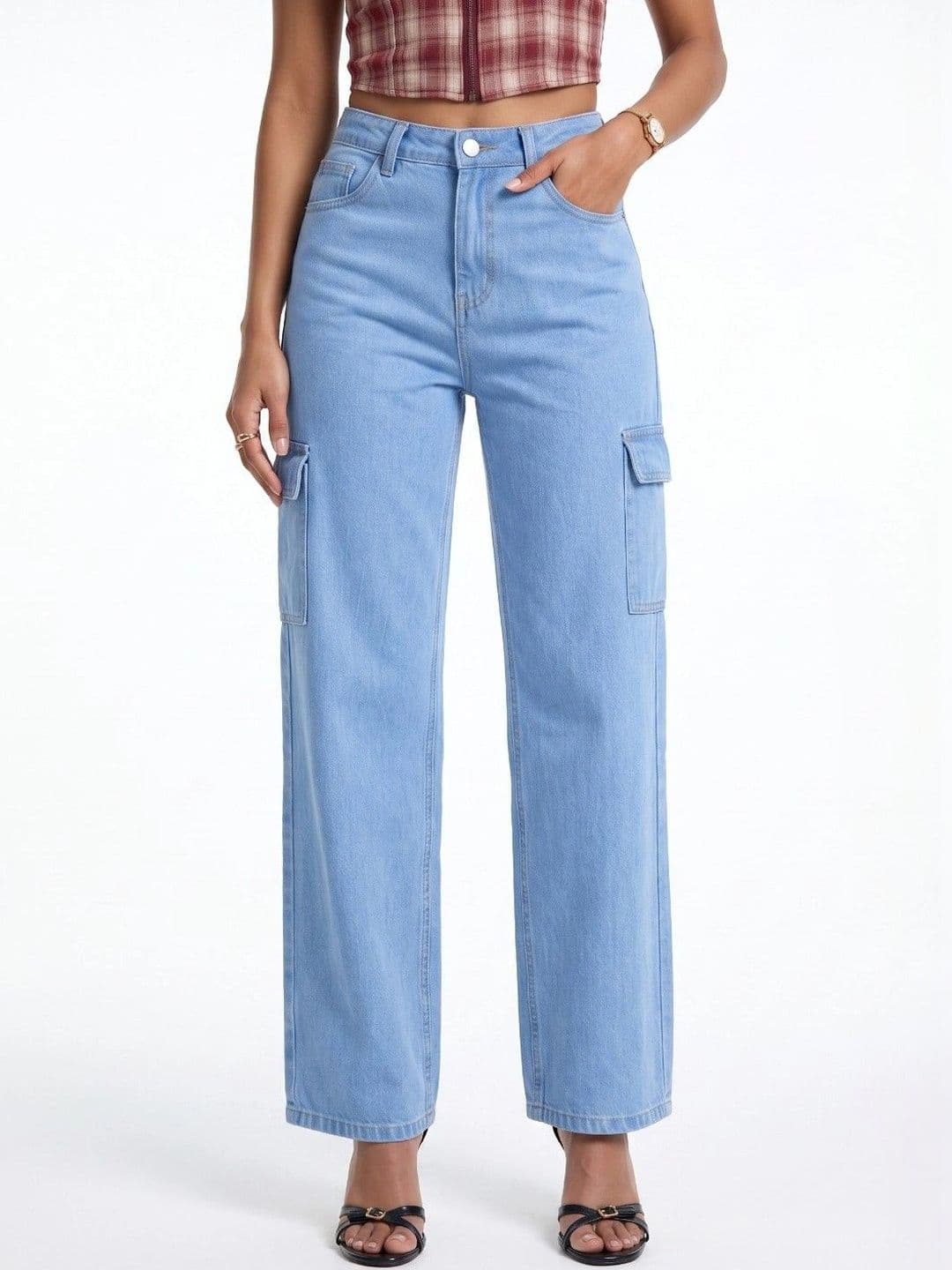 FLARING Women Classic Relaxed Fit Mid-Rise Stretchable Jeans - view 1