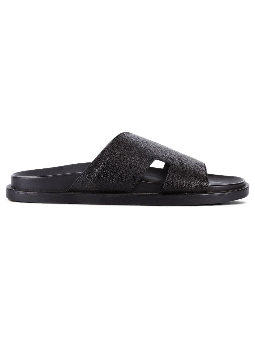 THOMAS CRICK Men Black Leather Sandals thumbnail 3