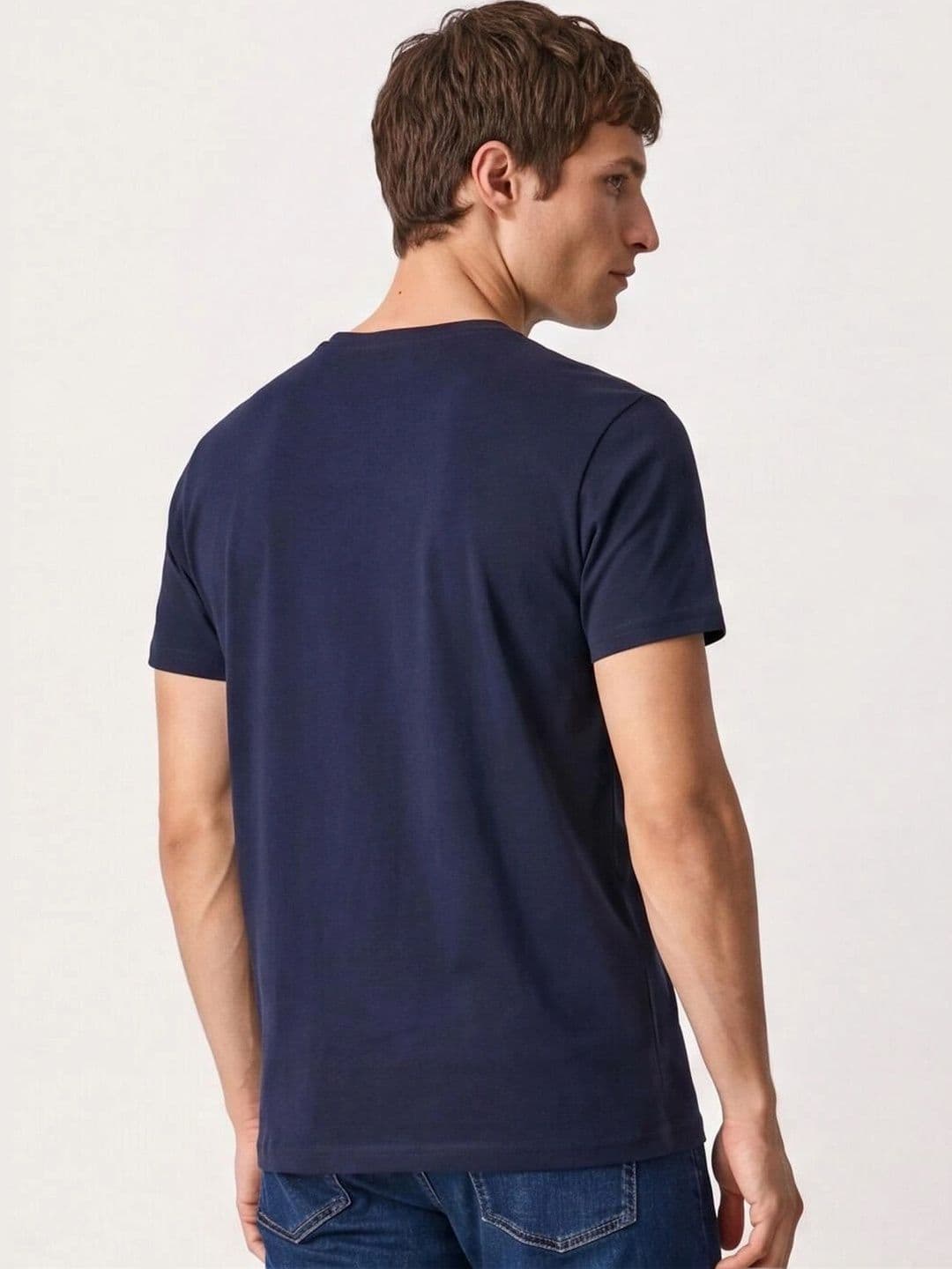 Pepe Jeans Men Brand Logo Printed Pure Cotton Slim Fit T-shirt thumbnail 5