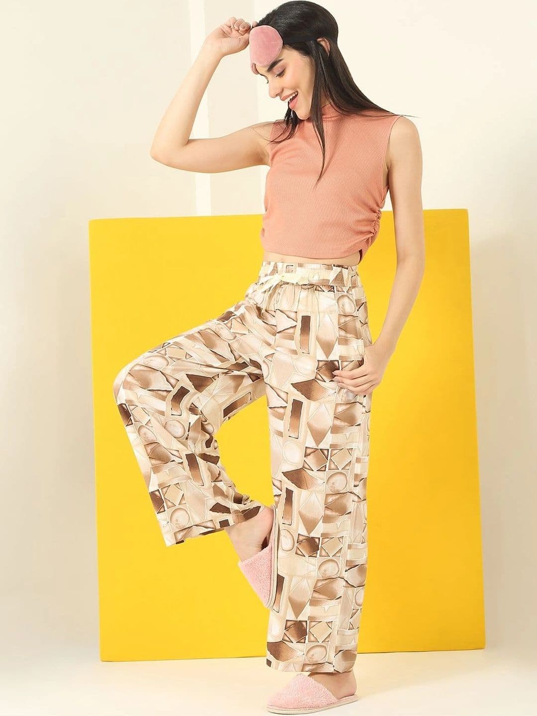 Sweet Dreams Women Printed Knitted Palazzos thumbnail 2