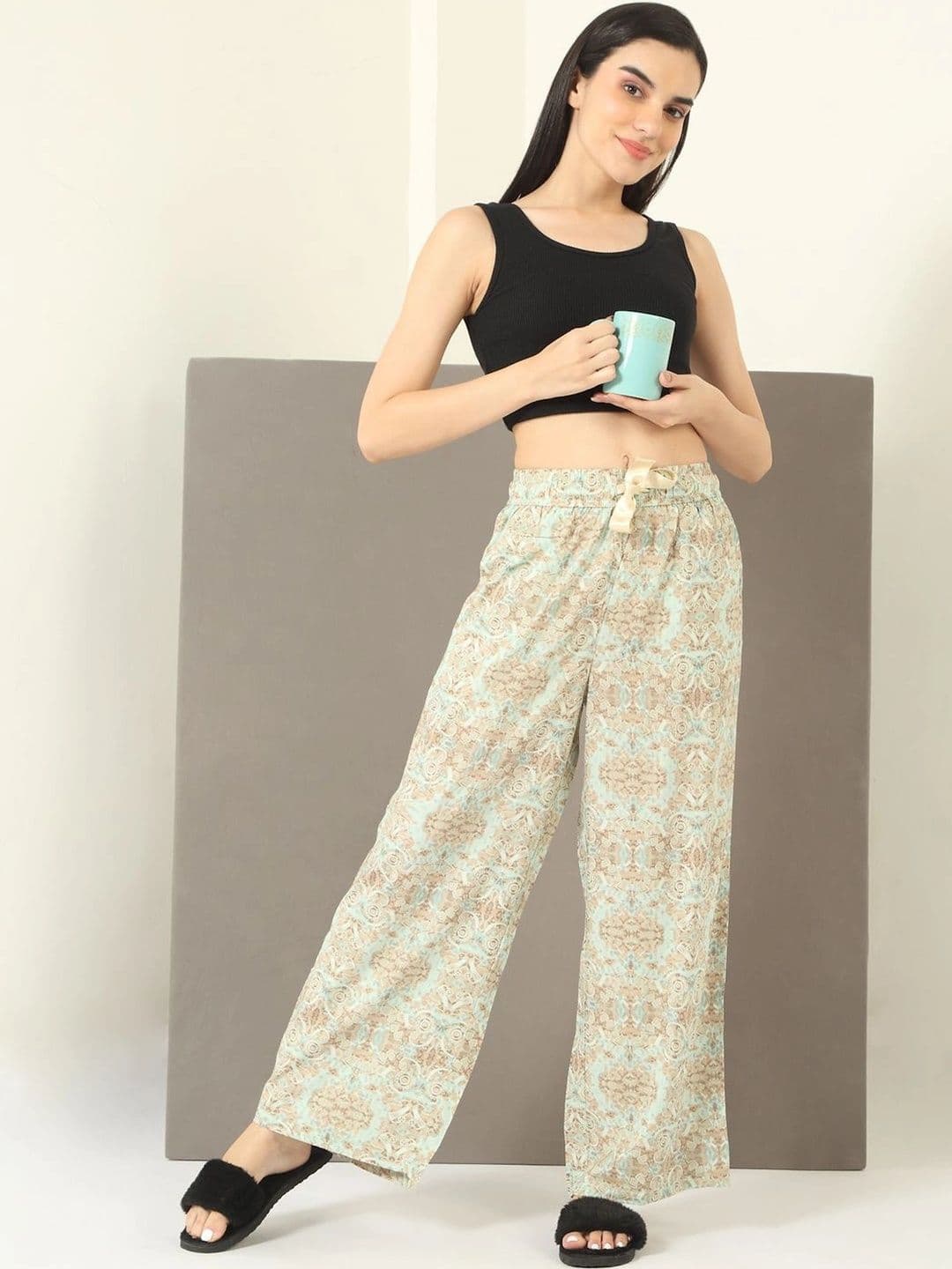 Sweet Dreams Women Ethnic Motifs Printed Knitted Ethnic Palazzos thumbnail 6