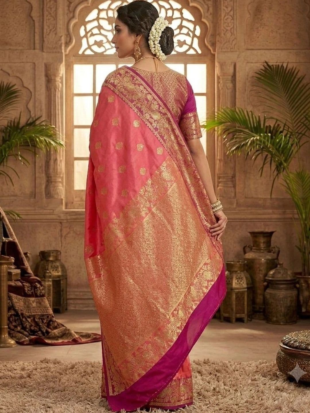 RANGREET Ethnic Motifs Zari Saree thumbnail 2