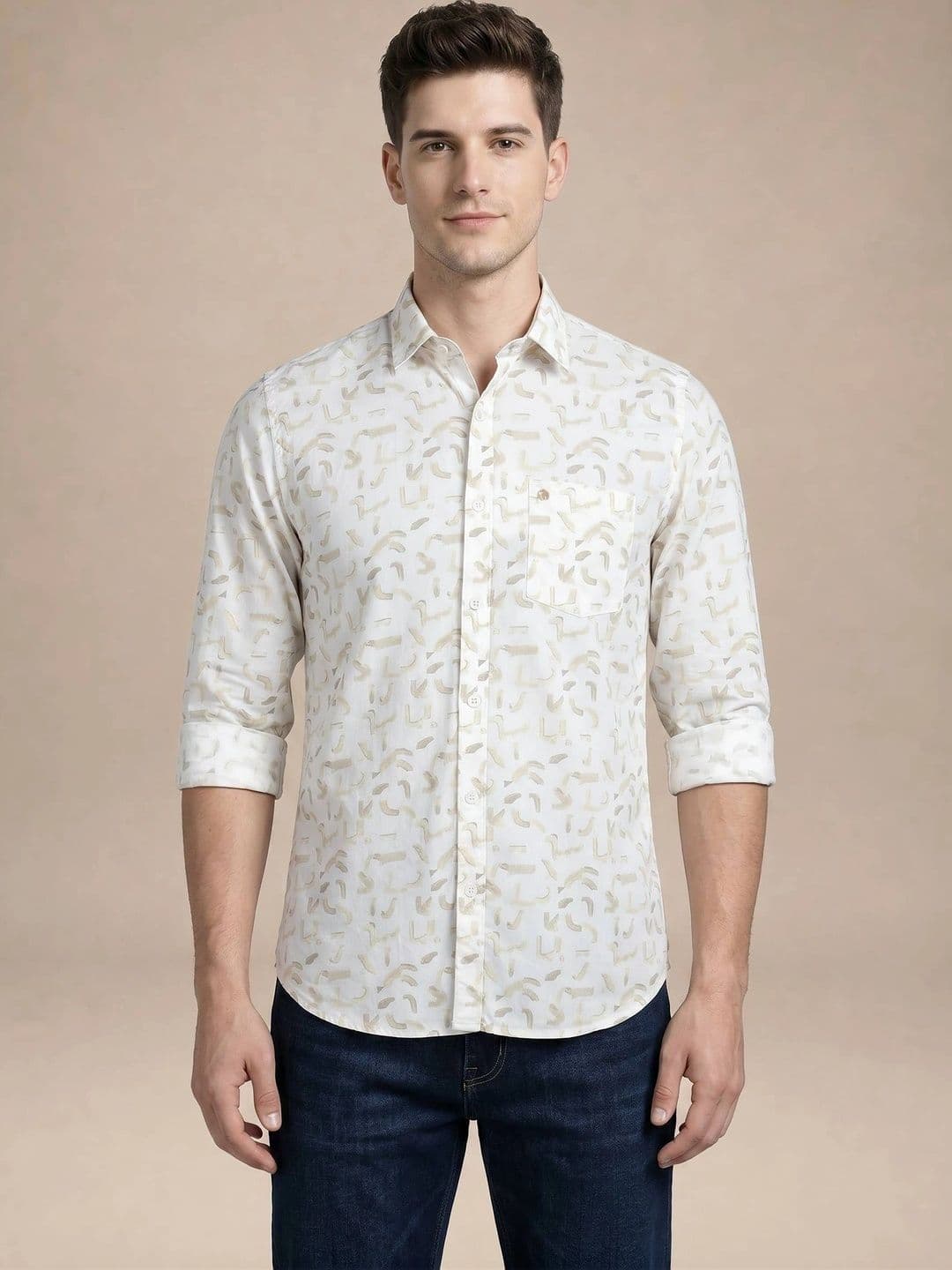 Turtle Men Relaxed Slim Fit Printed Casual Shirt thumbnail 2