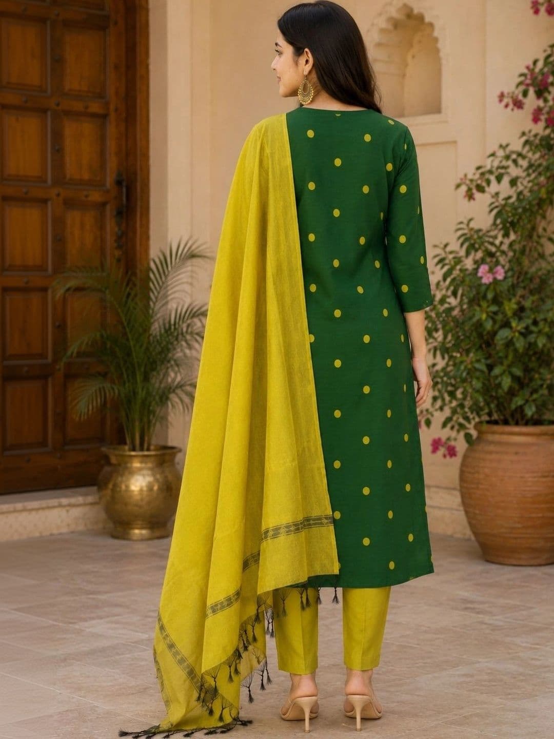 Rahigomar Women Ethnic Motifs Printed Regular Kurta with Trousers & With Dupatta thumbnail 5