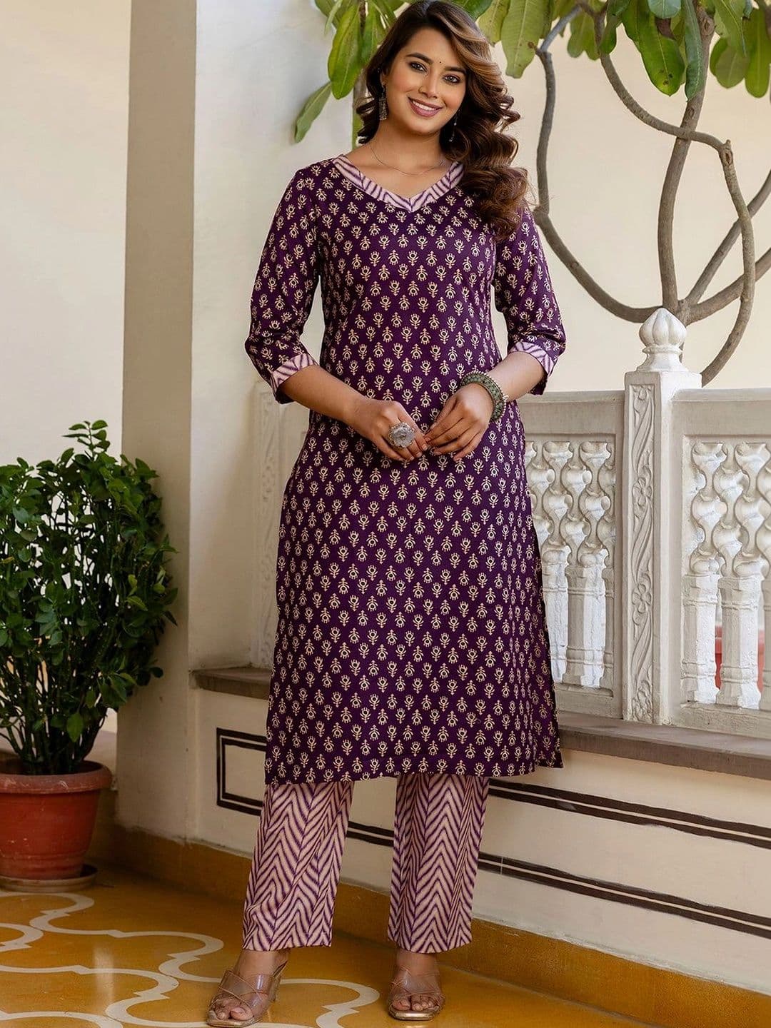 SANISA Women Ethnic Motifs Printed Regular Kurta with Trousers & With Dupatta thumbnail 7