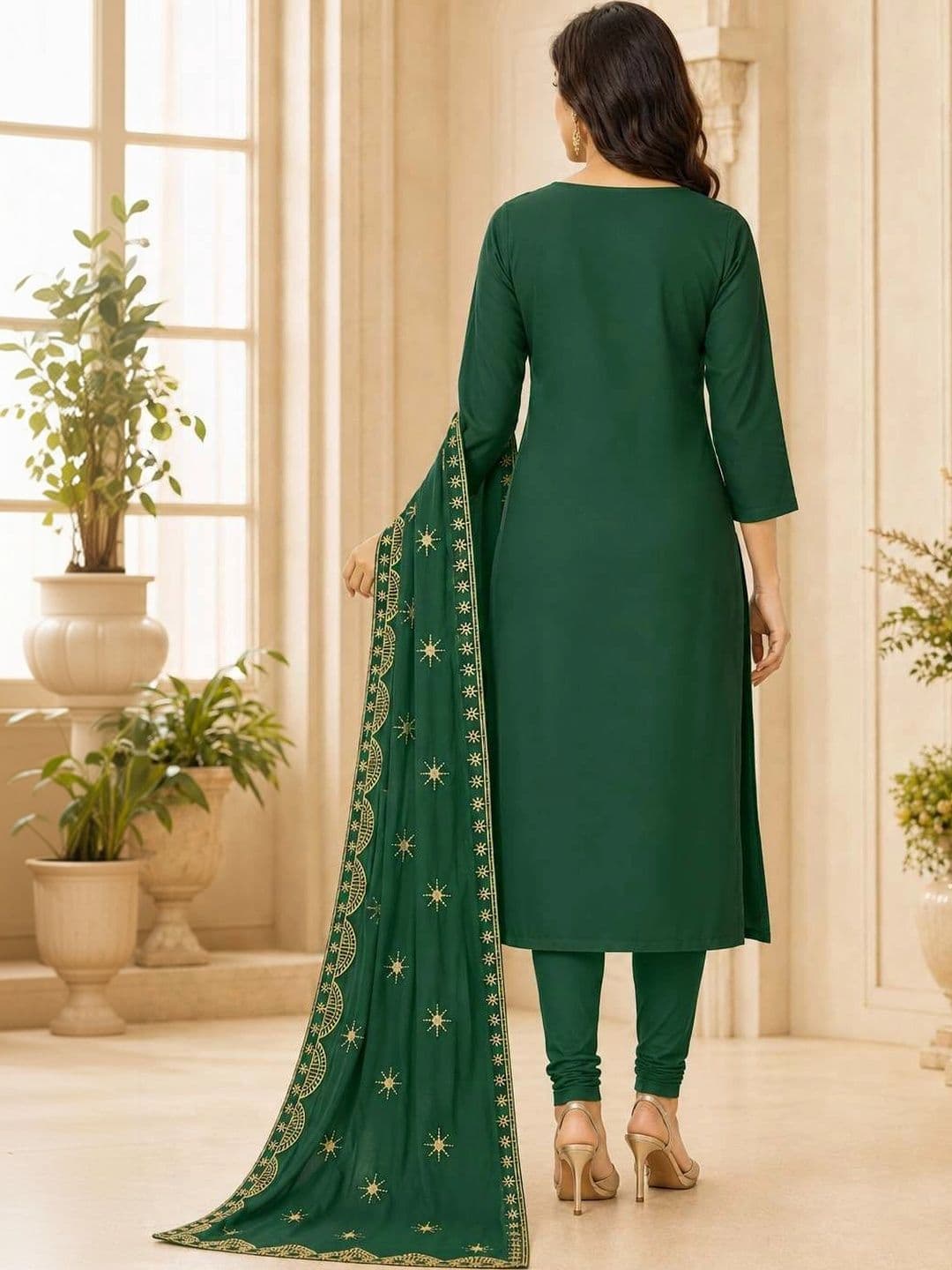 BHAIRAV TEX Embroidered Unstitched Dress Material thumbnail 2