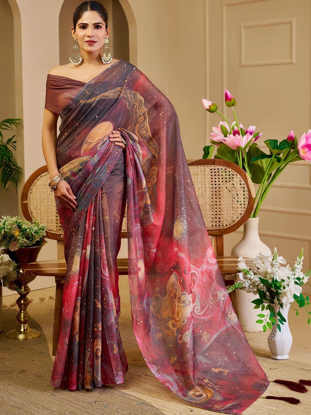 MANVAA Silk Cotton Handloom Saree - view 1