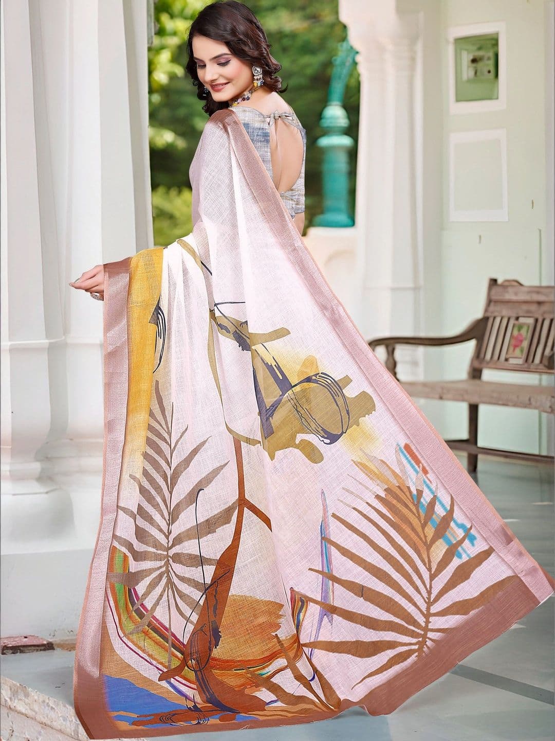 Maroosh Fusion Saree thumbnail 3