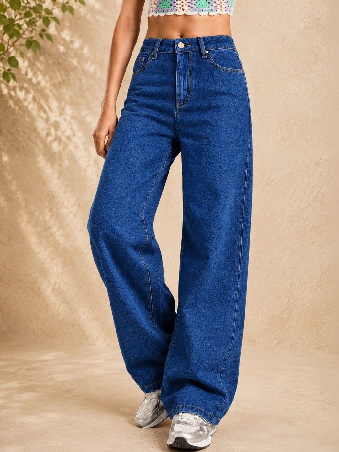 DressBerry Women Comfort Wide Leg High-Rise Light Fade Stretchable Jeans thumbnail 2