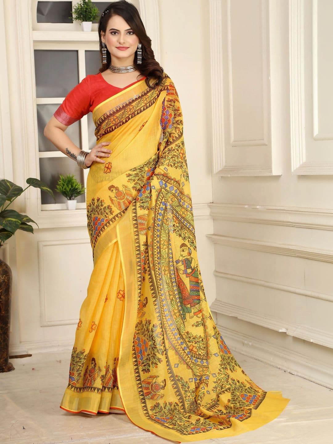 HERE&NOW Women Paisley Printed Saree thumbnail 6
