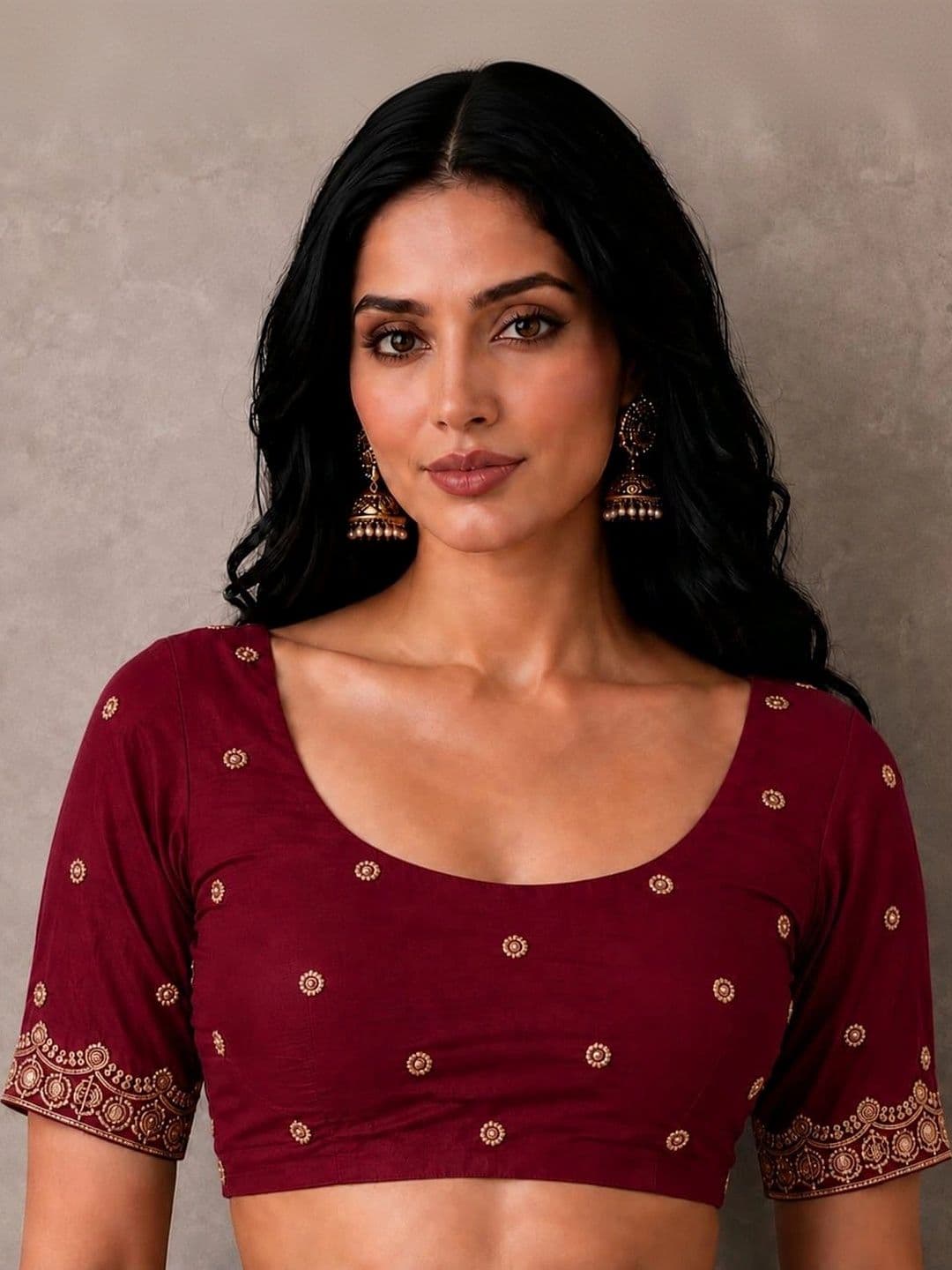 SHRIJAMYAHAM Embroidered Poly Georgette Saree thumbnail 5