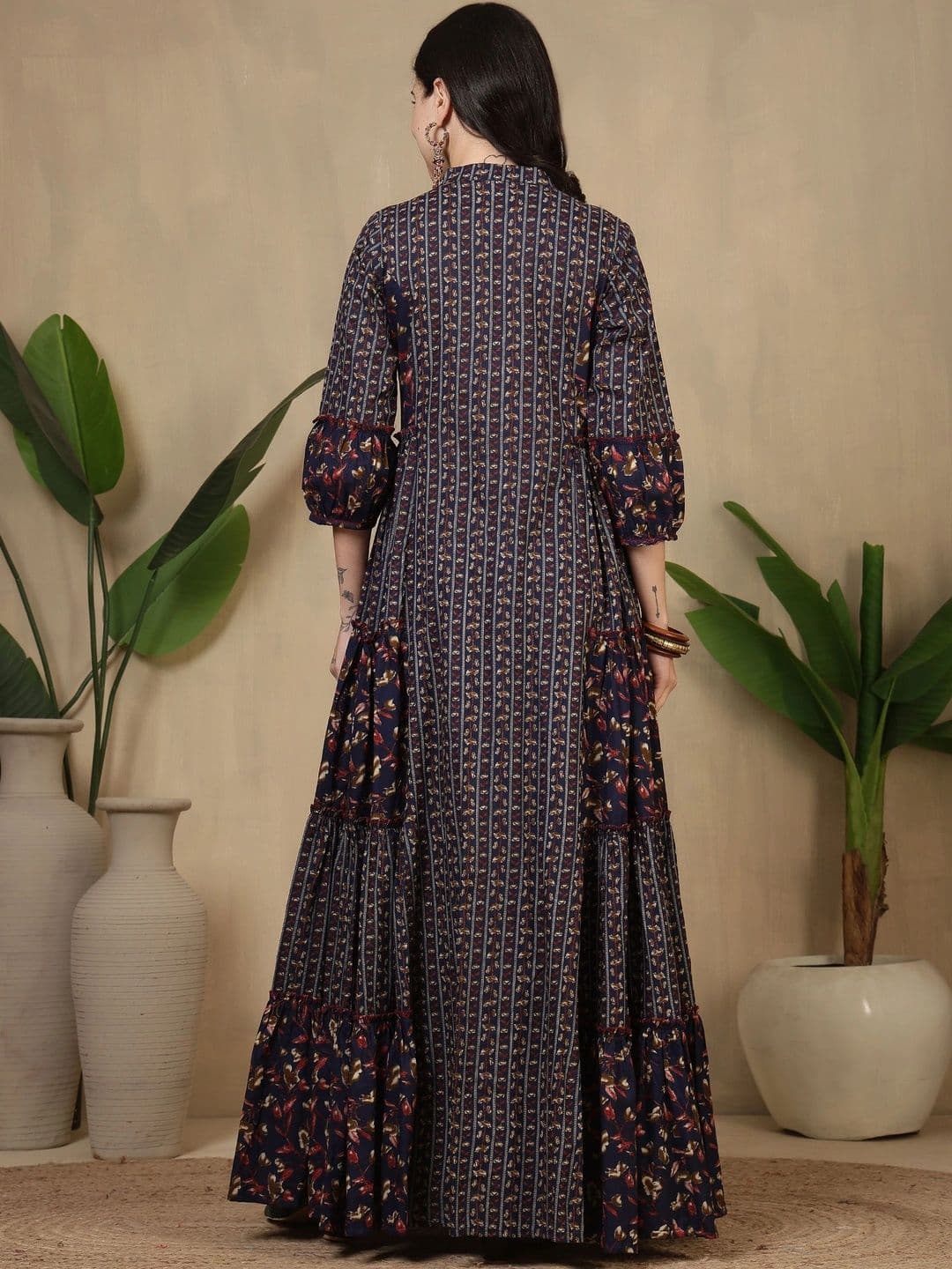 Sangria Women Ethnic Motifs Printed Anarkali Kurta thumbnail 4
