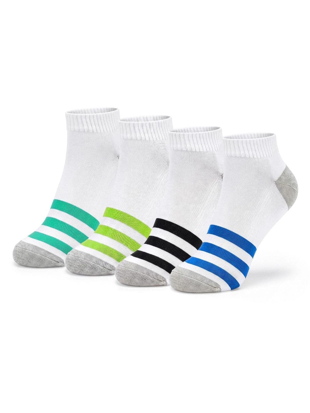 LOUIS STITCH Men Pack of 4 Cotton Assorted Striped Ankle Length Socks - view 1