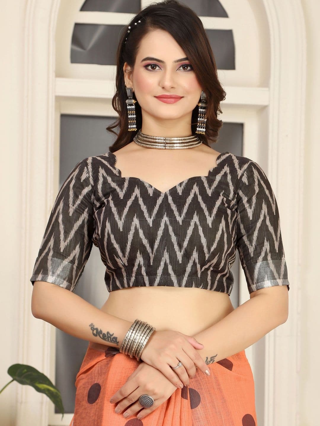 HERE&NOW Polka Dot Saree thumbnail 3