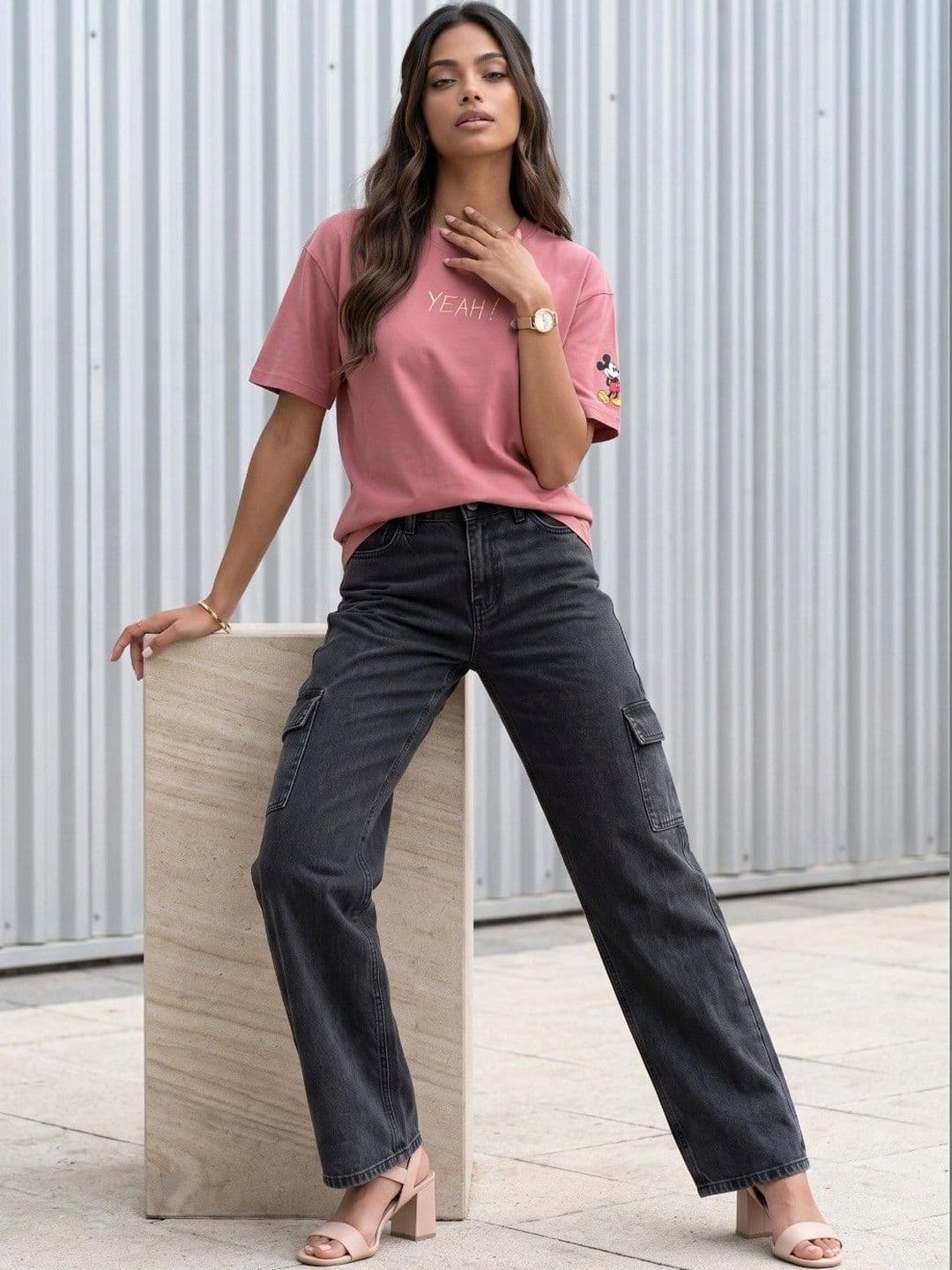 SZN Women Classic Relaxed Fit Mid-Rise Stretchable Jeans thumbnail 4