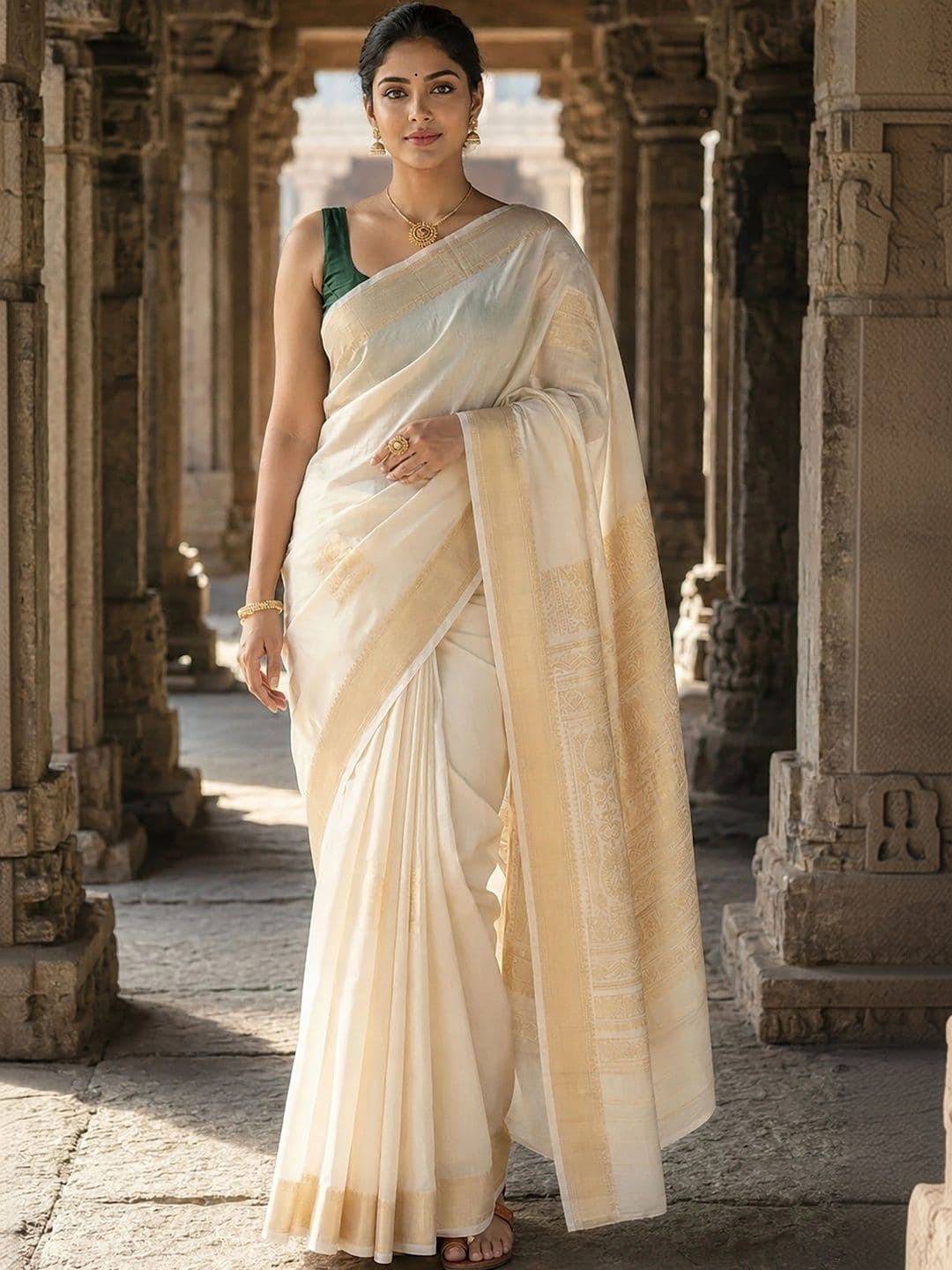 KALINI Woven Design Zari Silk Blend Designer Banarasi Saree - view 1