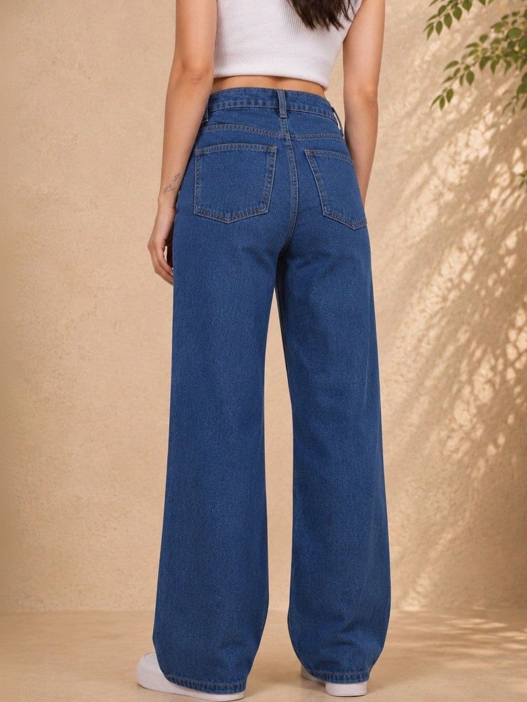 DressBerry Women Comfort Wide Leg High-Rise Light Fade Stretchable Jeans thumbnail 2