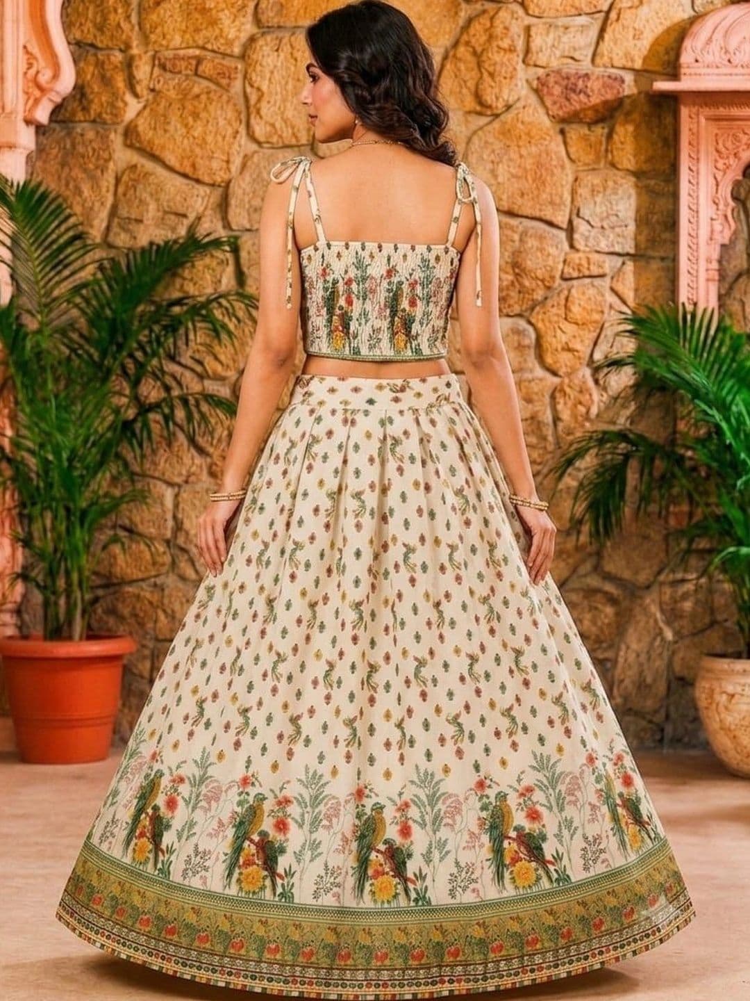 JK STORES Printed Ready to Wear Lehenga & thumbnail 2