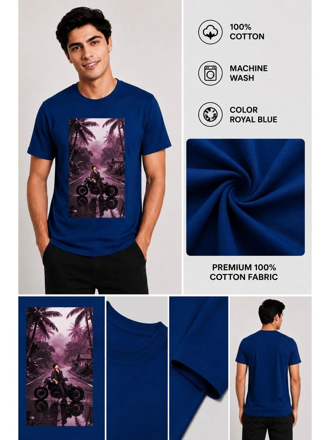 The Arth India Clothing Men Printed T-shirt thumbnail 4
