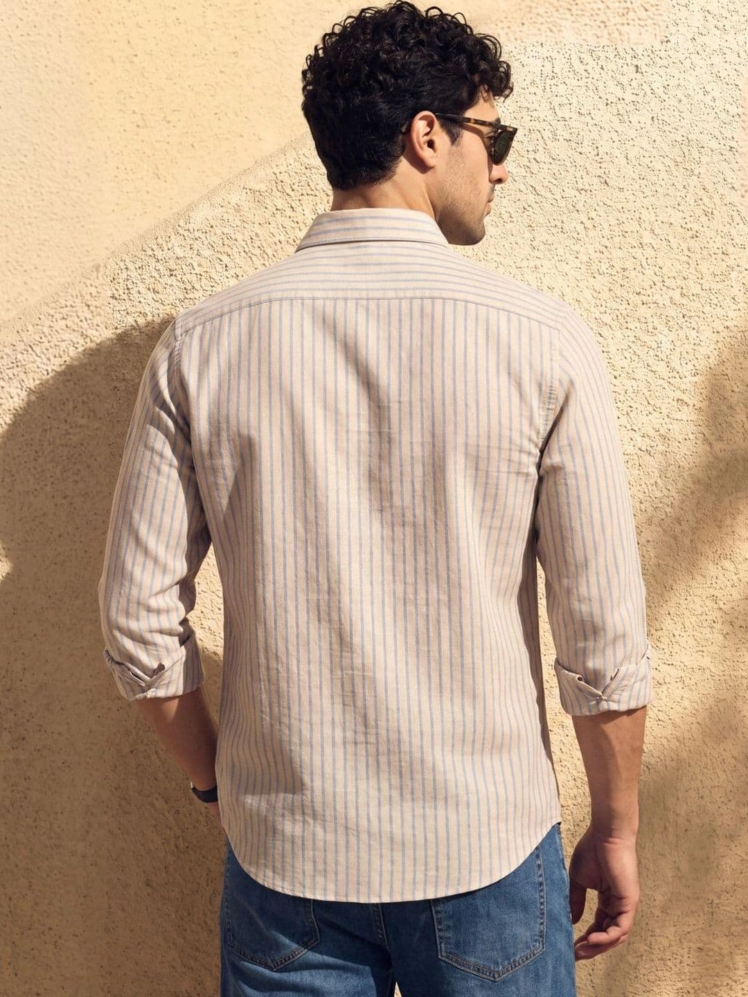 Urban Scissors Men Slim Fit Striped Casual Shirt thumbnail 4